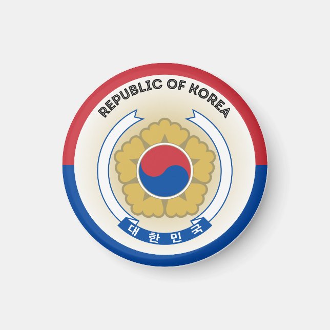 Südkoreanische Nationalen Emblemzirkel Magnet (Vorne)