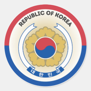 Südkoreanische Nationalen Emblemzirkel Runder Aufkleber