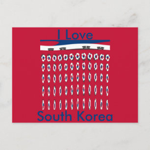 Südkoreanische Nationalflagge: Koreanischer Taegeu Postkarte