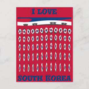 Südkoreanische Nationalflagge: Koreanischer Taegeu Postkarte