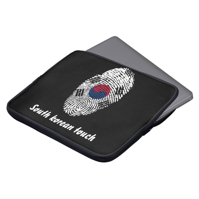 Südkoreanische Touchfingerabdruckflagge Laptopschutzhülle (Vorne Oben)