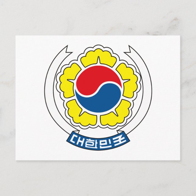 Südkoreanische Wappen Postkarte (Vorderseite)
