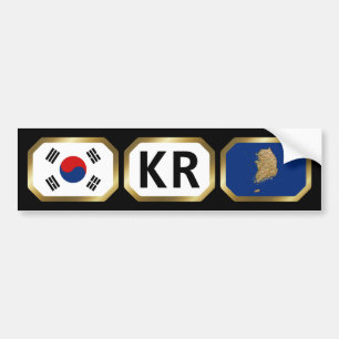 Südkoreanischer Autoaufkleber für Flaggenkarte