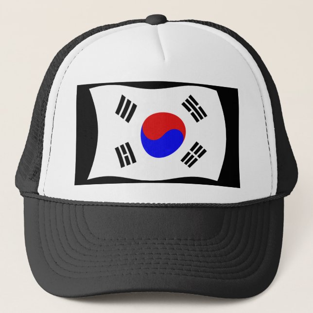 Südkoreanischer Flaggenhut Truckerkappe (Vorderseite)
