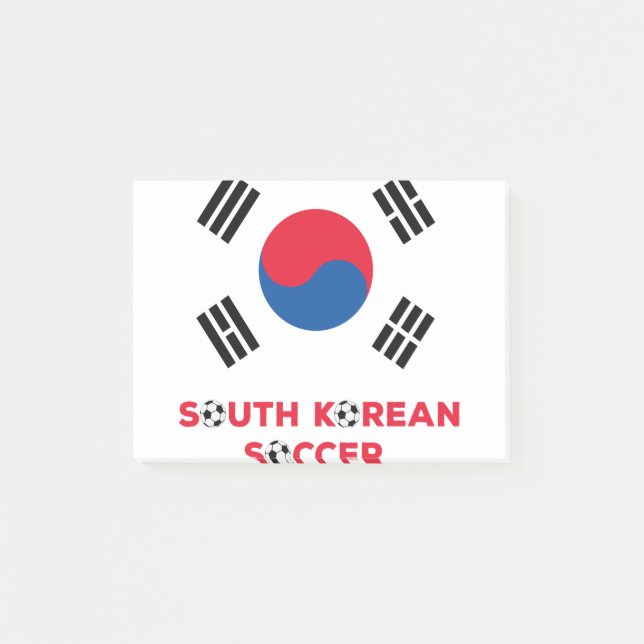 Südkoreanischer Fußball Post-it Klebezettel (Vorderseite)