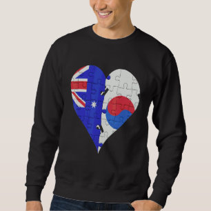 Südkoreanisches Flaggenherz Sweatshirt