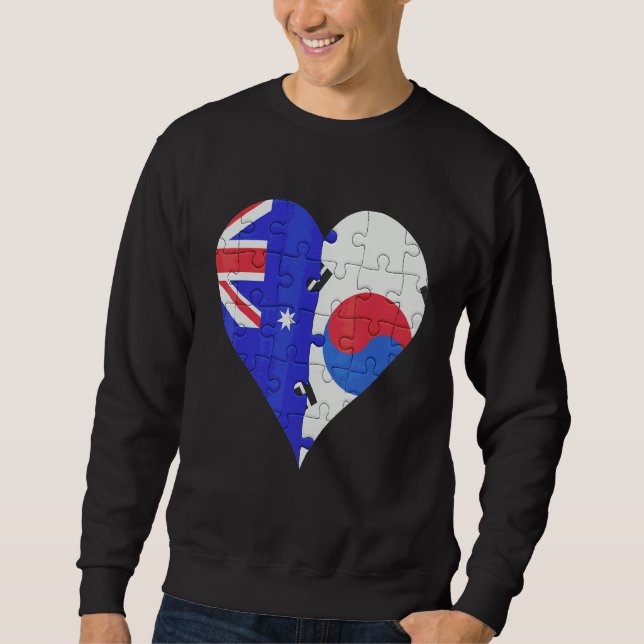 Südkoreanisches Flaggenherz Sweatshirt (Vorderseite)