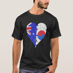 Südkoreanisches Flaggenherz T-Shirt