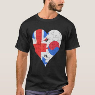 Südkoreanisches Flaggenherz T-Shirt