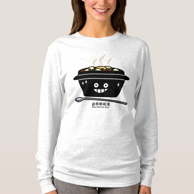 Südkoreanisches Gewürzwein Tofu Stew-Suppe Sundubu T-Shirt (Vorderseite)