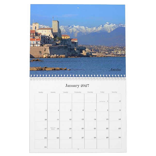 Südlich von Frankreich Kalender (Jan 2027)
