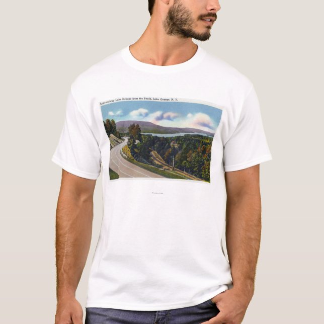 Südliche Annäherung an See von der Landstraße T-Shirt (Vorderseite)