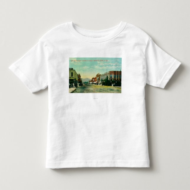 Südliche Ansicht der 6. Straße von der Eisenbahn Kleinkind T-shirt (Vorderseite)
