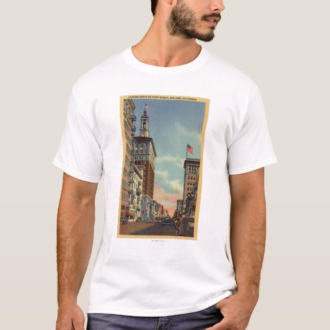 Südliche Ansicht der ersten Straße T-Shirt (Vorderseite)