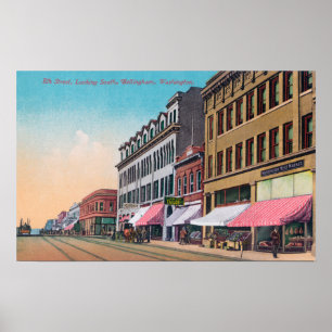 Südliche Ansicht von den Elchen StreetBellingham, Poster