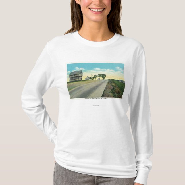 Südliche Ansicht von Saratoga Schlachtfeld T-Shirt (Vorderseite)