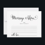 Südliche Belle Calligraphy Eheberatungskarten Hinweiskarte<br><div class="desc">Diese Südkalligraphie-Heiratskarten sind die ideale Ergänzung für einen modernen Hochzeitsempfang oder ein modernes Brautparty. Das minimalistische Design zeichnet sich durch eine rustikale und elegante Typografie in Schwarz und Weiß mit skurrilen Schnörkeln aus. Personalisieren Sie diese Karten mit dem Namen der Braut und Bräutigam.</div>