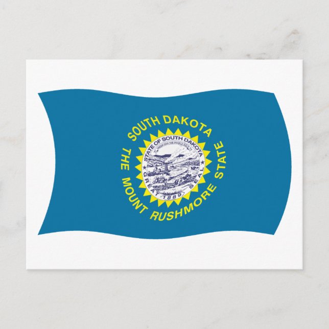 Südliche Dakota-Flagge Postkarte (Vorderseite)
