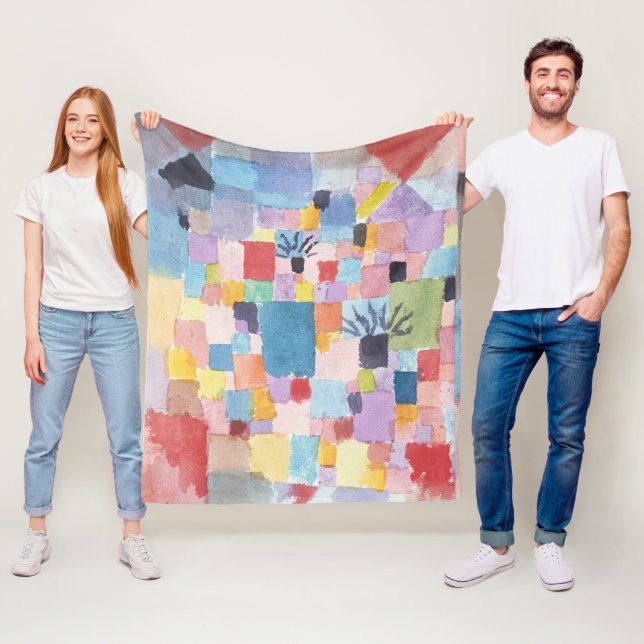 Südliche Gärten von Paul Klee Fleecedecke (Beispiel)