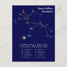 Südliche Hemisphäre Sternbild Centaurus Postkarte