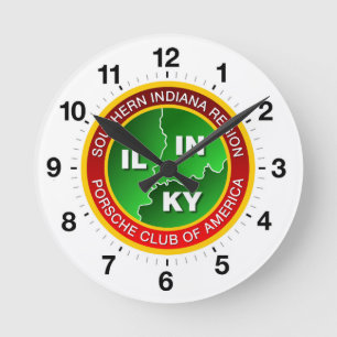 Südliche Indiana-Regions-Uhr Runde Wanduhr
