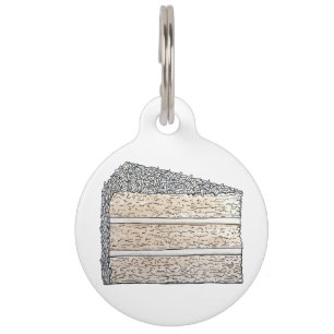 Südliche Kokosnuss Zuckerguss Schicht Kuchen Slice Haustiermarke