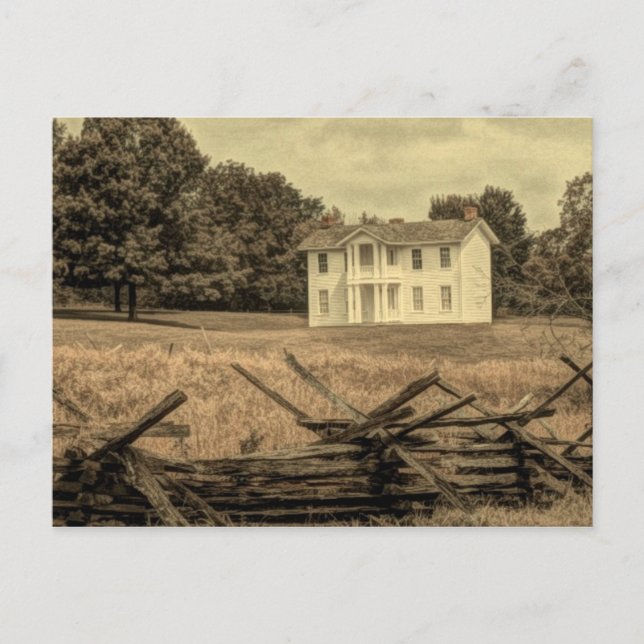 Südliche Landschaft Rustikales Kolonialhaus Postkarte (Vorderseite)
