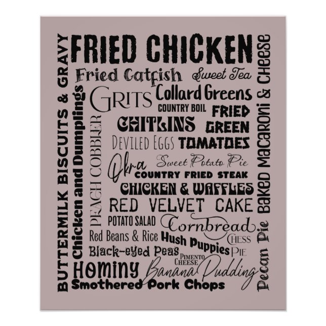 Südliche Lebensmittel Fotodruck (Vorne)