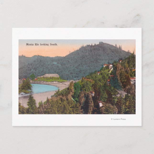Südliche Luftaufnahme von Monte Rio Postkarte (Vorderseite)