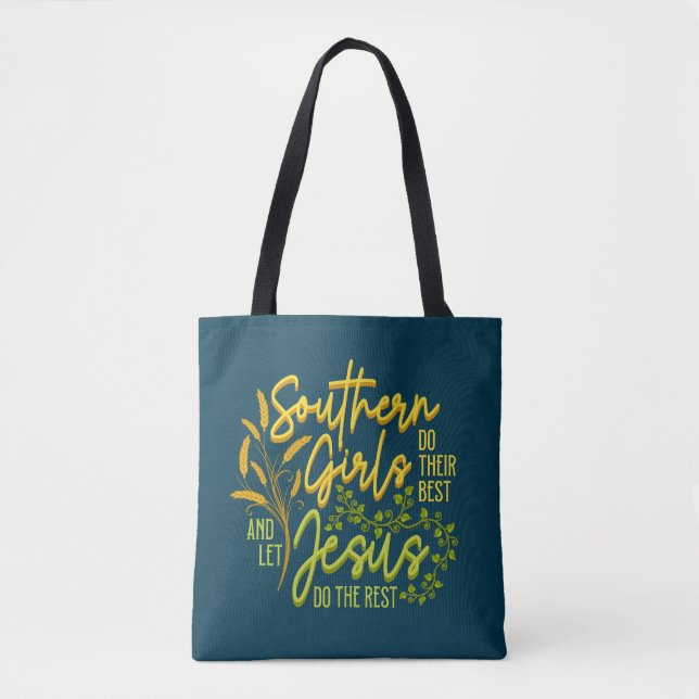 Südliche Mädchen Ließ Jesus die Erholung (dunkel) Tasche (Vorderseite)