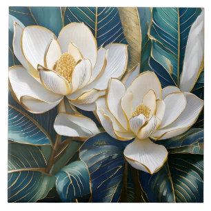 Südliche Magnolienkunst Fliese