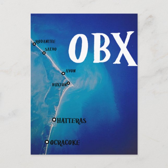 Südliche OBX-Karte Postkarte (Vorderseite)