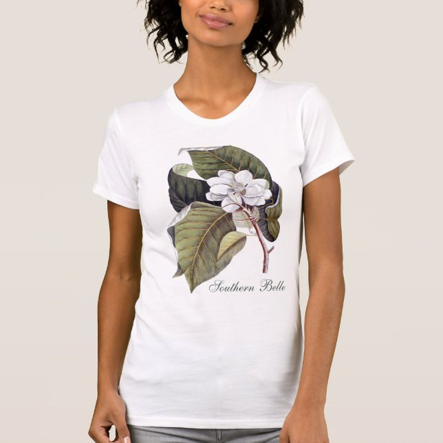 Südliche Schönheits-elegante Magnolien-Blüte T-Shirt (Vorderseite)
