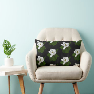 Südliche Weiße Magnolia Kunstwerk Kissen
