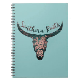 Südliche Wurzeln Land Longhorn Rosa & Grün Notizblock
