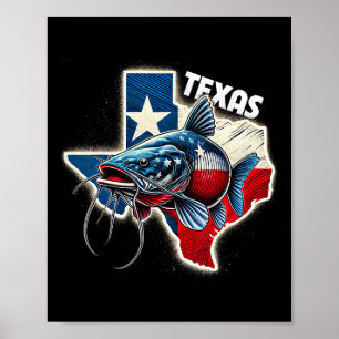 Südlicher Angler Texas Wels Angler Texanischer Sto Poster