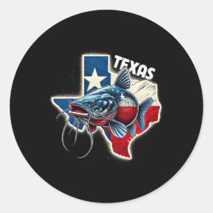 Südlicher Angler Texas Wels Angler Texanischer Sto Runder Aufkleber