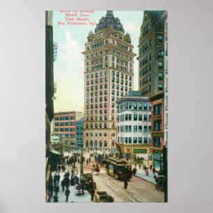 Südlicher Blick auf Kearny St von Post St Poster