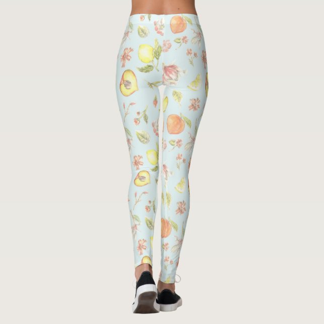 Südlicher Charme-Blumenmuster-Leggings Leggings (Rückseite)