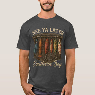 Südlicher Jungen-Angler mit rustikaler Jagd T-Shirt