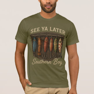 Südlicher Jungen-Angler Rustikale Jagd T-Shirt