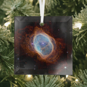 Südlicher Ringnebel Weltraum James-Webb-Teleskop Ornament Aus Glas