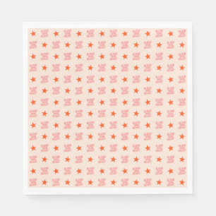 Südlicher Schnee: Ihr Herz segnen (pink & orange) Serviette