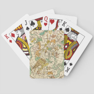 Südlicher Sternenhimmel und Sternbildkarte Spielkarten