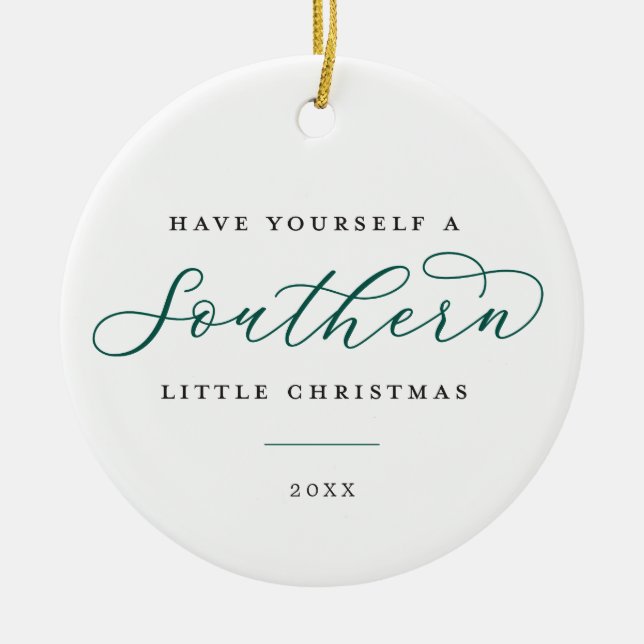 Südlicher Weihnachtsmarkt - Foto Keramik Ornament (Vorne)