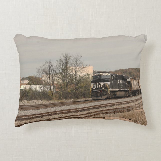 Südliches Eisenbahn-Kissen Norfolks Zierkissen (Vorderseite)