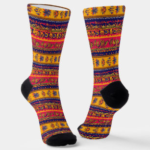 Südliches Folklore-Muster Socken