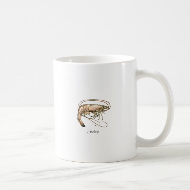 Südliches Garnele-Kunst-Logo Kaffeetasse (Rechts)