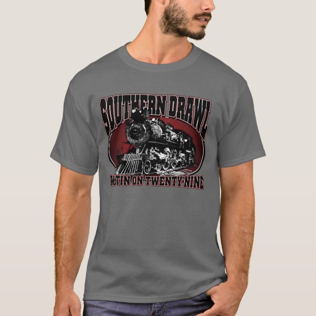 Südliches gedehntes Sprechen waitin auf 29 Grau T T-Shirt (Vorderseite)