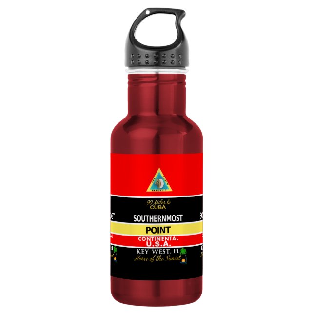 Südlichste Punkt-Boje Key West Trinkflasche (Vorderseite)